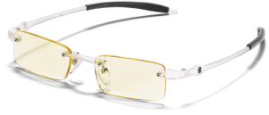 ML Binova Easy leesbril in het wit met geel