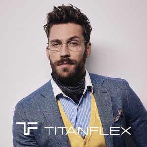 titanflex metalen bril carré