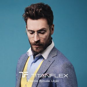 minimalistische carré bril van Titanflex