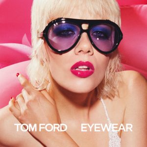 Paarse zonnebril van Tom Ford